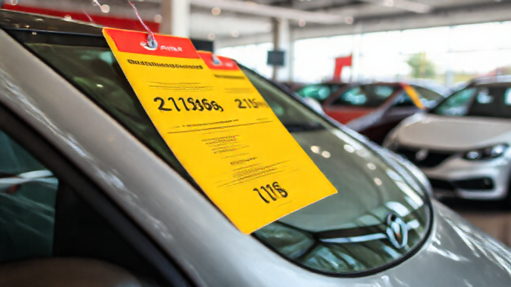 Imagem de carros semi-novos em uma concessionária, destacando opções de financiamento e condições especiais.