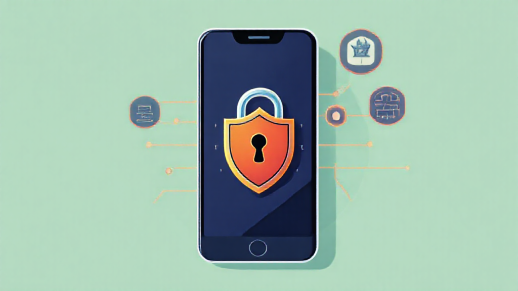 Imagem de um smartphone com software de antivírus sendo utilizado, simbolizando proteção contra ameaças cibernéticas.