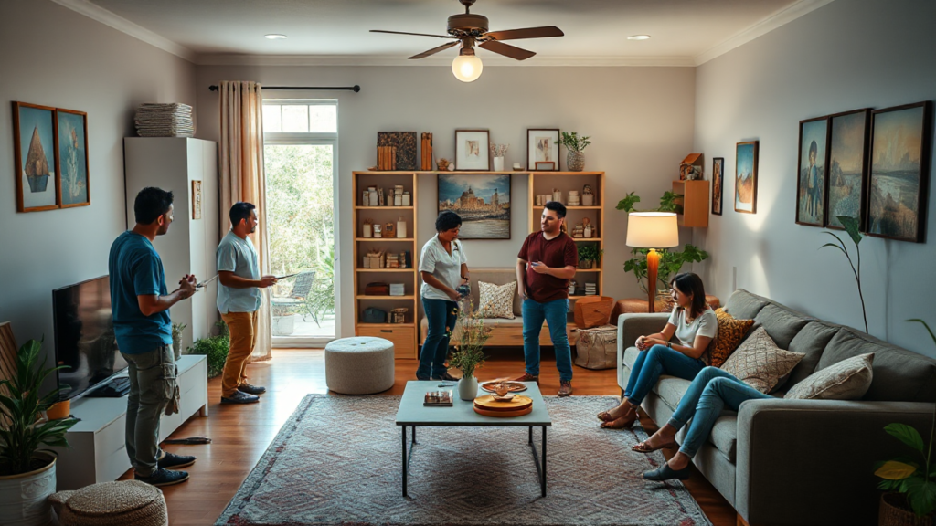 Antes e depois da transformação de uma casa no programa Lar Doce Lar.
