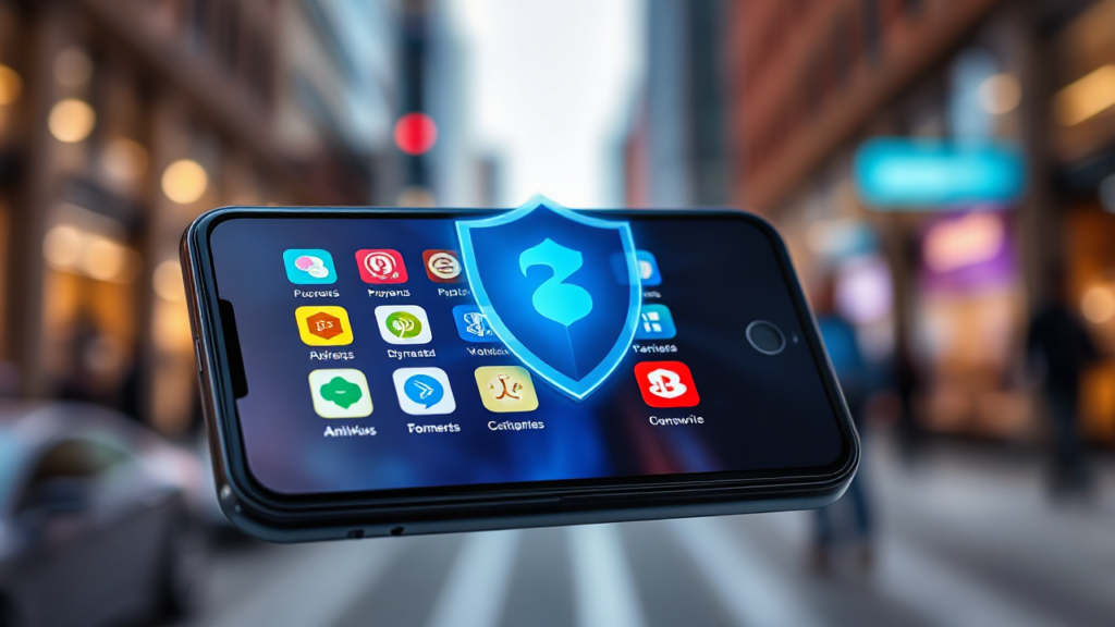 Imagem destacando os melhores aplicativos de antivírus para dispositivos móveis.