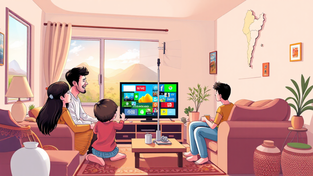 Imagem ilustrativa do kit de antena digital gratuito na Argentina.