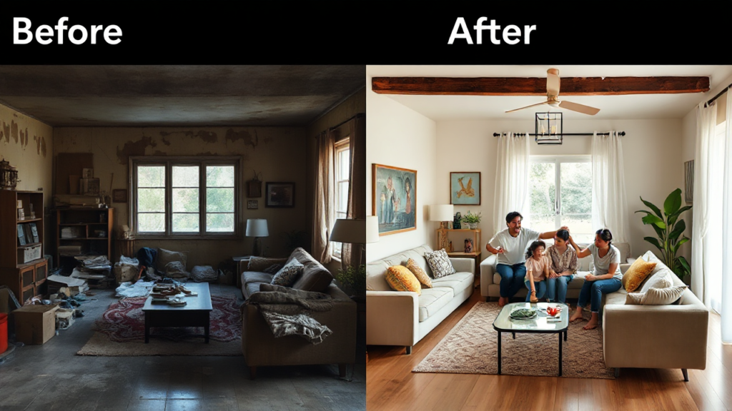 Transformação de lares no programa Lar Doce Lar com Luciano Huck.